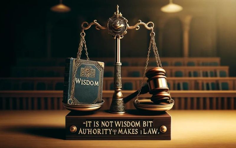 It Is Not Wisdom but Authority That Makes a Law. T – Tymoff